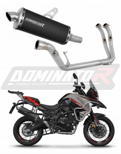Benelli TRK 702 / TRK 702X 2023 - 2024 Sistema de escape Colector Silenciador P7 NEGRO + dB killer