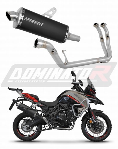 sistema de escape completo con silenciador DOMINATOR Full System P7 negro compatible con la motocicleta Benelli TRK 702 / TRK 702X 2023  2024 5
