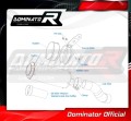 escape silenciador DOMINATOR homologado GP negro compatible con la motocicleta Kawasaki Z 900 A2 2017  2019 7