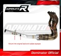 decat silenciador central DOMINATOR Mid Pipe compatible con la motocicleta Kawasaki Z 900 A2 2017  2019 7