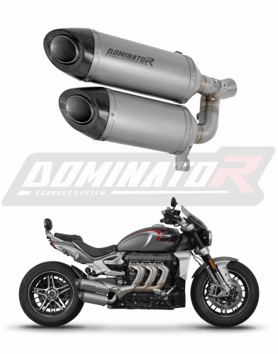 Triumph Rocket 3 GT EXHAUST Muffler Auspuff Sportauspuff Silencer Echappement Silencieux Scarico Scarichi Escape Wydech Tłumik HP8 2019 - 2024 Dominator x