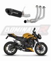 Trumph STREET TRIPLE 765 S R RS Exhaust Muffler Manifold Collector Auspuff Sportauspuff Silencer Echappement Silencieux Scarico Marmitta Scarichi Escape Wydech Tłumik Kolektor HP8 Black DOMINATOR Full Exhaust System x
