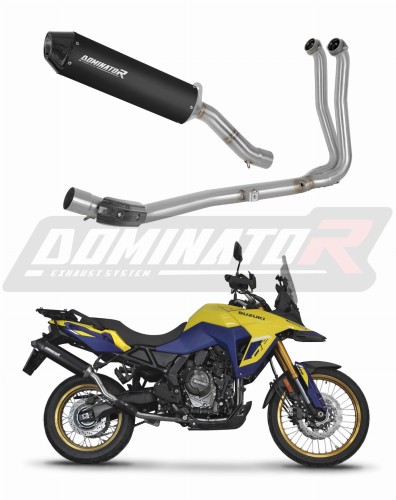 complete exhaust system with muffler DOMINATOR Full System MX2 BLACK fits to Suzuki VStrom 800 SE / DE 2023  2024 5
