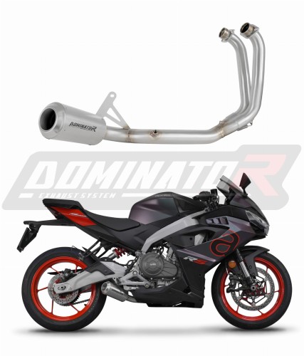 sistema de escape completo con silenciador DOMINATOR Full System GPS compatible con la motocicleta Aprilia RS 457 2024  2026