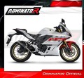 exhaust muffler DOMINATOR OV G2 BLACK fits the motorcycle Yamaha YZF R3 2019   2024 6
