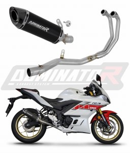 Yamaha YZF-R3 2019 - 2024 Sistema de escape Colector Silenciador HP8 NEGRO + dB killer medium