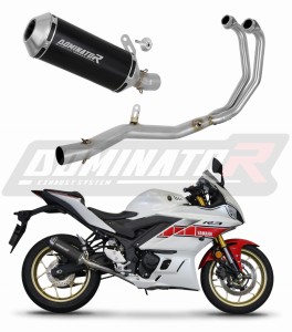 Yamaha YZF-R3 2019 - 2024 Sistema de escape Colector Silenciador OV G2 NEGRO + dB killer medium