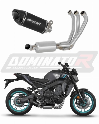sistema de escape completo con silenciador DOMINATOR Full System HP8 negro compatible con la motocicleta Yamaha MT09 2024