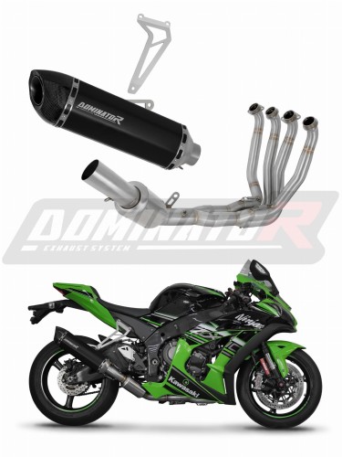 sistema de escape completo con silenciador DOMINATOR Full System HP5 negro compatible con la motocicleta Kawasaki ZX10R 2016  2020