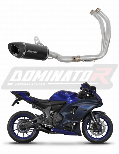 Yamaha YZF R7 2021 - 2024 EXHAUST Full System Muffler Auspuff Sportauspuff Silencer Echappement Silencieux Scarico Scarichi Escape Collector Manifold Wydech Tłumik HP8 BLACK DOMINATOR x