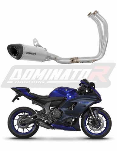sistema de escape completo con silenciador DOMINATOR Full System titanio HP8 compatible con la motocicleta Yamaha YZF R7 2021  2024 3