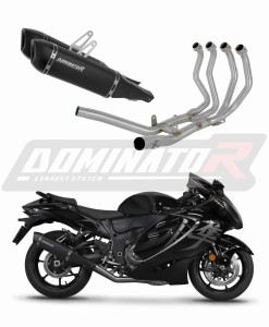 Suzuki GSX 1300 R Hayabusa 2021 - 2024 Sistema de escape Colector Silenciador HP6 NEGRO