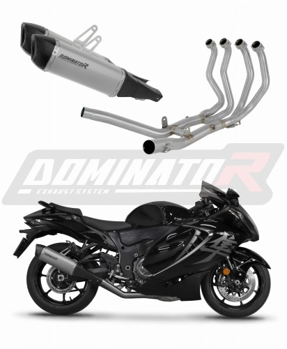 sistema de escape completo con silenciador DOMINATOR Full System titanio HP6 compatible con la motocicleta Suzuki GSX 1300 R