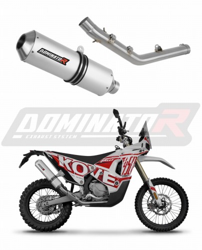 Kove 450 RALLY 2023 - 2025 EXHAUST Muffler Auspuff Sportauspuff Silencer Echappement Silencieux Scarico Scarichi Escape Wydech Tłumik MX  Dominator Exhaust System x