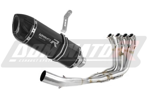 sistema de escape completo con silenciador DOMINATOR Full System HP1 negro compatible con la motocicleta BMW S1000RR 2012  2014