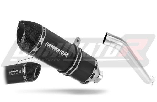 exhaust muffler DOMINATOR homologated road legal HP1 BLACK fits to Kawasaki ZX6R 636 2003  2004