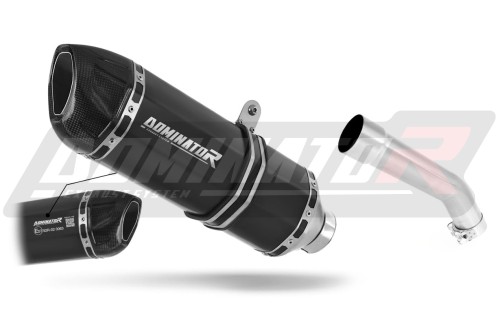 escape silenciador DOMINATOR homologado HP1 negro compatible con la motocicleta Kawasaki ZX10R 2004  2005