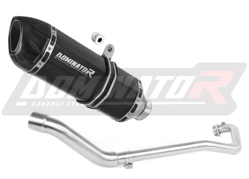 sistema de escape completo con silenciador DOMINATOR Full System HP1 negro compatible con la motocicleta Suzuki GSX S 125 2017  2019