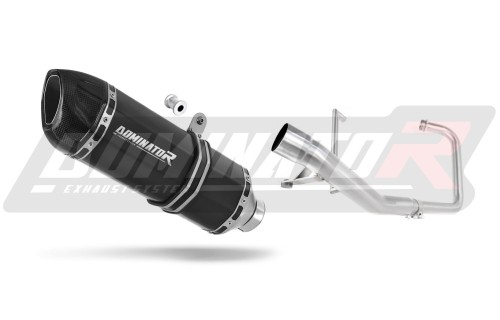 sistema de escape completo con silenciador DOMINATOR Full System HP1 negro compatible con la motocicleta Yamaha YBR 125 2000  2008