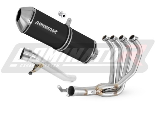 sistema de escape completo con silenciador DOMINATOR Full System OVR negro compatible con la motocicleta Suzuki GSF 650 BANDIT N / S 2005  2006
