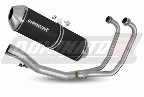 complete exhaust system with muffler DOMINATOR Full System OVR BLACK fits to Suzuki GS 500E 1989  2009