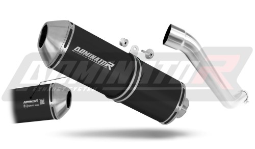 escape silenciador DOMINATOR homologado OVR negro compatible con la motocicleta Kawasaki Z750 2004  2006