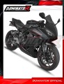 sistema de escape completo con silenciador DOMINATOR Full System HP8 negro compatible con la motocicleta Honda CB 650 R / EClutch 2024  2025 3