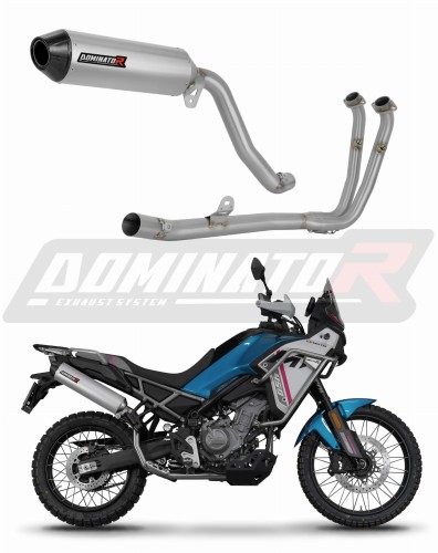 sistema de escape completo con silenciador DOMINATOR Full System MX2 compatible con la motocicleta CF MOTO 450 MT 2024