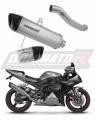 escape silenciador DOMINATOR homologado titanio HP6 compatible con la motocicleta Yamaha YZF R1 1000 RN09 2002  2003