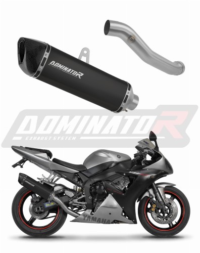 escape silenciador DOMINATOR HP6 negro compatible con la motocicleta Yamaha YZF R1 1000 RN09 2002  2003