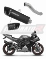 YZF R1 1000 RN09 EXHAUST Homologated Homologation Yamaha Muffler Auspuff Sportauspuff Silencer Echappement Silencieux Scarico Scarichi Escape Wydech Tłumik HP6 BLACK 2002 - 2003 DOMINATOR x