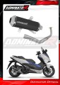 sistema de escape completo con silenciador DOMINATOR Full System OV G2 negro compatible con la motocicleta Honda NSS 125 FORZA 2017  2020 2
