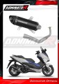 kompletny układ wydechowy z tłumikiem DOMINATOR Full System HP8 CZARNY pasujący do motocykla Honda NSS 125 FORZA 2017 - 2020 2