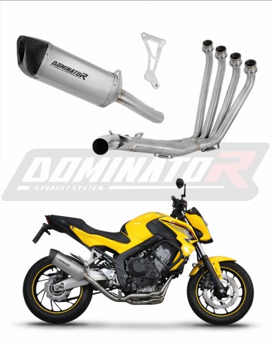 sistema de escape completo con silenciador DOMINATOR Full System titanio HP6 compatible con la motocicleta Honda CB 650 F 2014  2018