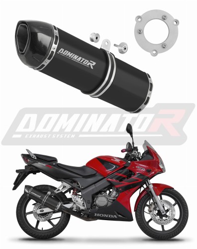 escape silenciador DOMINATOR HP1 negro compatible con la motocicleta Honda CBR 125 2004  2010