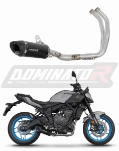 Yamaha MT 07 2025 Sistema de escape Colector Silenciador HP8 NEGRO + dB killer