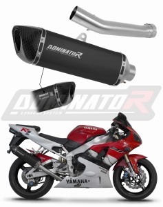Yamaha YZF R1 1000 RN01 1998 - 1999 EU Homologado aprobado Silenciador Escape HP6 NEGRO + dB killer