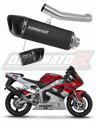 escape silenciador DOMINATOR homologado HP6 negro compatible con la motocicleta Yamaha YZF R1 1000 RN01 1998  1999