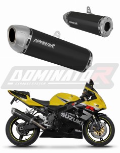 Suzuki GSXR 750 K1-K5 2001 - 2005 Silenciador Escape S6 NEGRO + dB killer