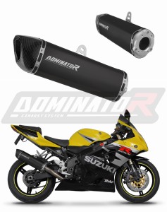 Suzuki GSXR 600 K1-K5 2001 - 2005 Silenciador Escape HP6 NEGRO + dB killer