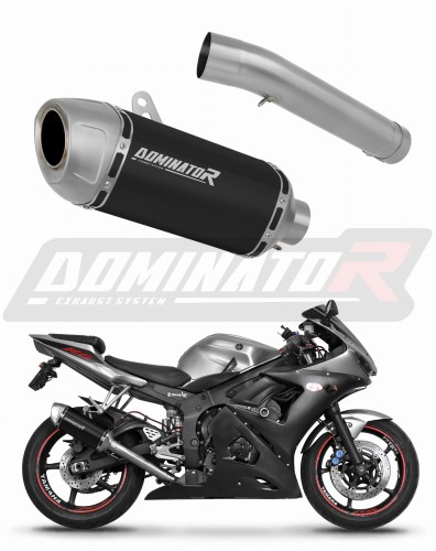 escape silenciador DOMINATOR S6 Shorty negro compatible con la motocicleta Yamaha YZF R6 2003  2005