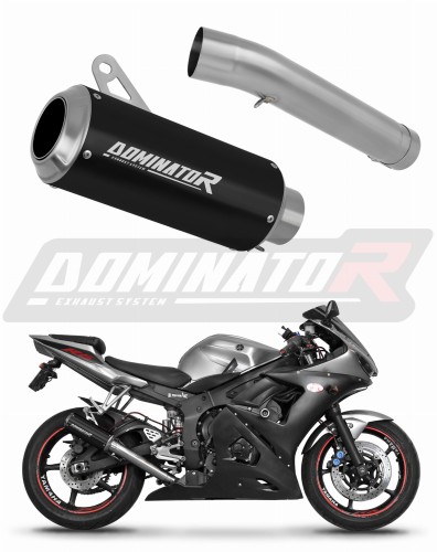 exhaust muffler DOMINATOR GP BLACK fits the motorcycle Yamaha YZF R6 2003   2005