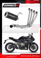 complete exhaust system with muffler DOMINATOR Full System GP BLACK fits to Honda CB 650 R 2019  2023 8