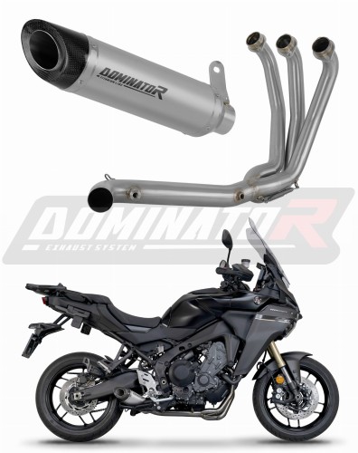 sistema de escape completo con silenciador DOMINATOR Full System titanio HP8 compatible con la motocicleta Yamaha Tracer 9 / GT 2025  2026
