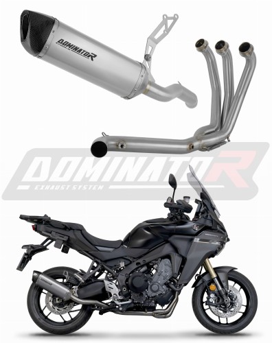 sistema de escape completo con silenciador DOMINATOR Full System titanio HP6 compatible con la motocicleta Yamaha Tracer 9 / GT 2025  2026