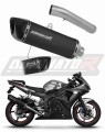 escape silenciador DOMINATOR homologado HP6 negro compatible con la motocicleta Yamaha YZF R6 2003  2007 5