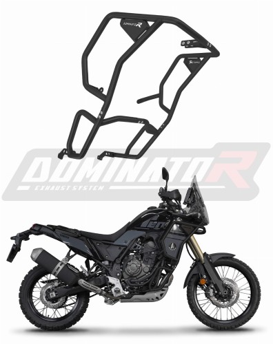 DOMINATOR Stainless Steel Crash Bars BLACK fits to Yamaha Tenere 700 2019  2020