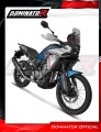 sistema de escape completo con silenciador DOMINATOR Full System HP6 negro compatible con la motocicleta CF MOTO 450 MT 2024  2026 3