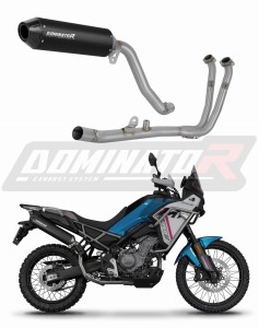 CF MOTO 450 MT 2024 - 2026 (Euro 5+) Sistema de escape Colector Silenciador MX2 NEGRO + dB killer