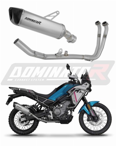 sistema de escape completo con silenciador DOMINATOR Full System titanio HP6 compatible con la motocicleta CF MOTO 450 MT 2024  2026 6